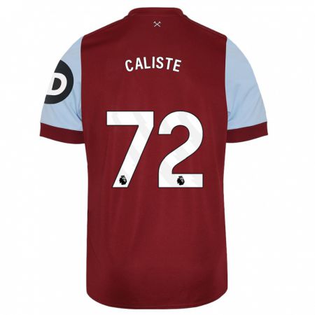 Kandiny Niño Camiseta Gabriel Caliste #72 Granate 1ª Equipación 2023/24 La Camisa Chile