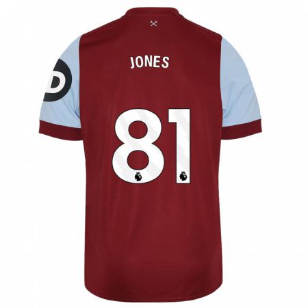 Kandiny Niño Camiseta Liam Jones #81 Granate 1ª Equipación 2023/24 La Camisa Chile