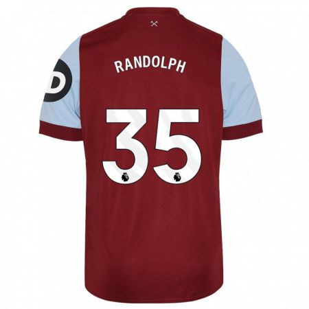 Kandiny Niño Camiseta Darren Randolph #35 Granate 1ª Equipación 2023/24 La Camisa Chile