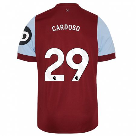Kandiny Niño Camiseta Goncalo Cardoso #29 Granate 1ª Equipación 2023/24 La Camisa Chile