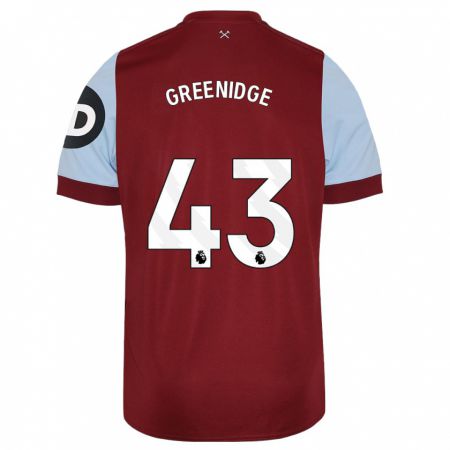 Kandiny Niño Camiseta Will Greenidge #43 Granate 1ª Equipación 2023/24 La Camisa Chile
