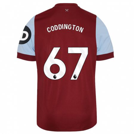 Kandiny Niño Camiseta Remy Coddington #67 Granate 1ª Equipación 2023/24 La Camisa Chile