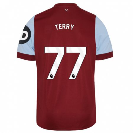 Kandiny Niño Camiseta Mason Terry #77 Granate 1ª Equipación 2023/24 La Camisa Chile