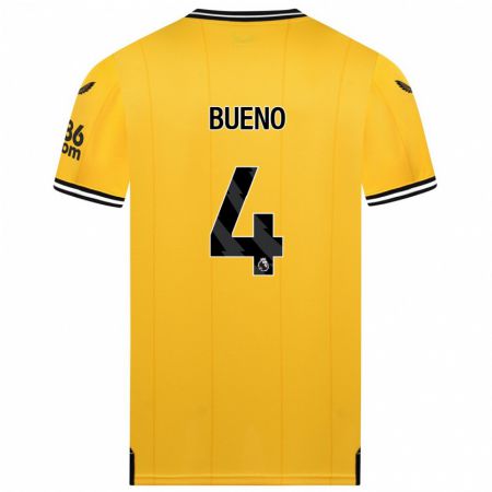 Kandiny Niño Camiseta Santiago Bueno #4 Amarillo 1ª Equipación 2023/24 La Camisa Chile