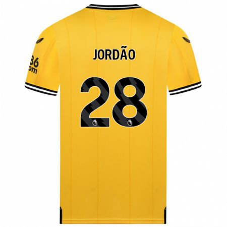 Kandiny Niño Camiseta Bruno Jordão #28 Amarillo 1ª Equipación 2023/24 La Camisa Chile