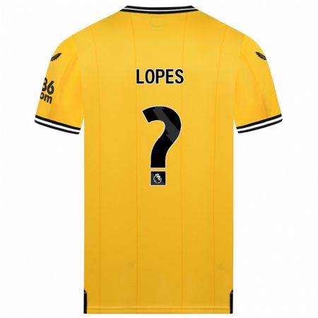 Kandiny Niño Camiseta Leo Lopes #0 Amarillo 1ª Equipación 2023/24 La Camisa Chile