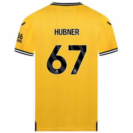 Kandiny Niño Camiseta Justin Hubner #67 Amarillo 1ª Equipación 2023/24 La Camisa Chile