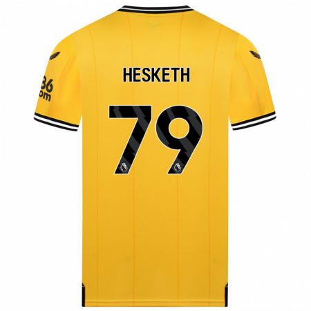 Kandiny Niño Camiseta Owen Hesketh #79 Amarillo 1ª Equipación 2023/24 La Camisa Chile