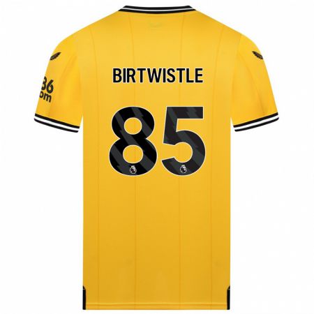Kandiny Niño Camiseta Harry Birtwistle #85 Amarillo 1ª Equipación 2023/24 La Camisa Chile