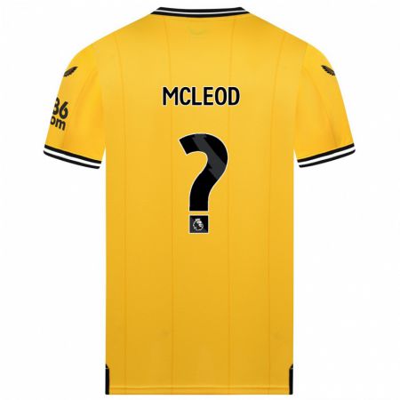 Kandiny Niño Camiseta Conor Mcleod #0 Amarillo 1ª Equipación 2023/24 La Camisa Chile