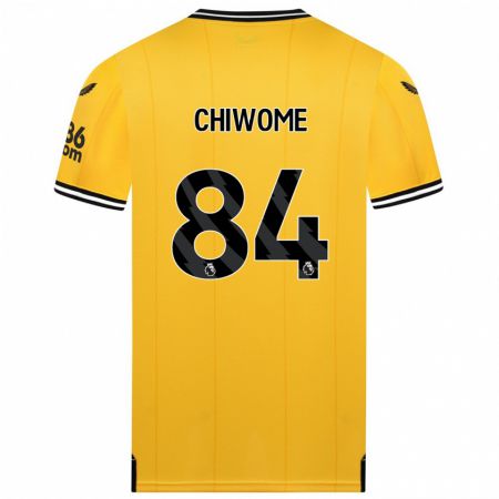 Kandiny Niño Camiseta Leon Chiwome #84 Amarillo 1ª Equipación 2023/24 La Camisa Chile