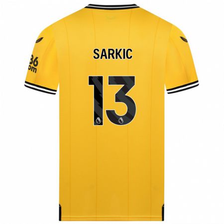 Kandiny Niño Camiseta Matija Sarkic #13 Amarillo 1ª Equipación 2023/24 La Camisa Chile