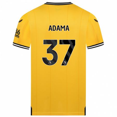 Kandiny Niño Camiseta Adama Traore #37 Amarillo 1ª Equipación 2023/24 La Camisa Chile