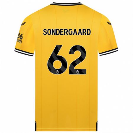 Kandiny Niño Camiseta Andreas Sondergaard #62 Amarillo 1ª Equipación 2023/24 La Camisa Chile