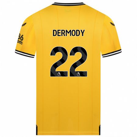 Kandiny Niño Camiseta Helen Dermody #22 Amarillo 1ª Equipación 2023/24 La Camisa Chile