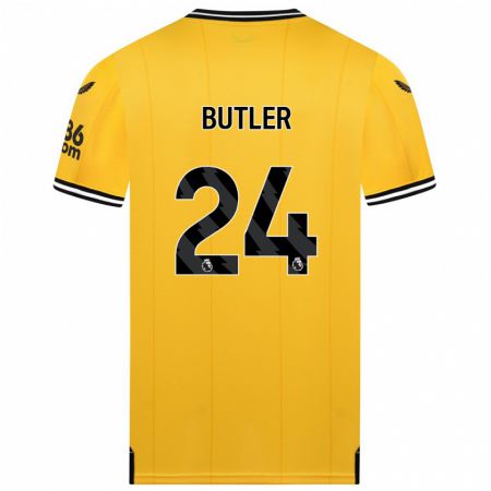 Kandiny Niño Camiseta Elli Butler #24 Amarillo 1ª Equipación 2023/24 La Camisa Chile