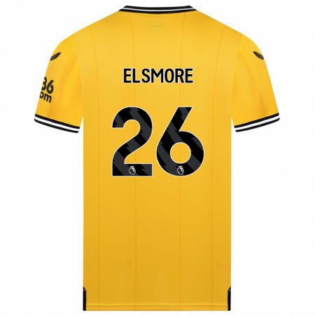 Kandiny Niño Camiseta Ria Elsmore #26 Amarillo 1ª Equipación 2023/24 La Camisa Chile
