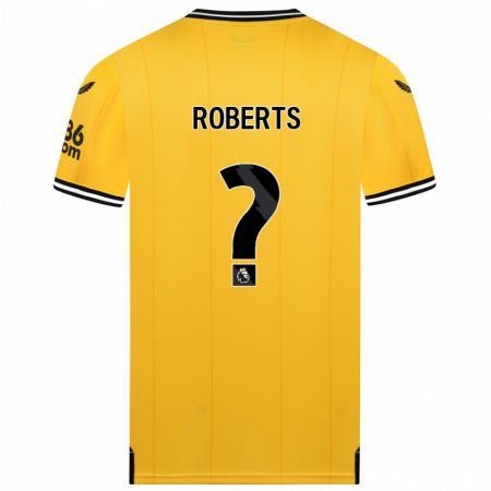 Kandiny Niño Camiseta Tyler Roberts #0 Amarillo 1ª Equipación 2023/24 La Camisa Chile