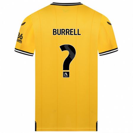 Kandiny Niño Camiseta Ackeme Francis Burrell #0 Amarillo 1ª Equipación 2023/24 La Camisa Chile
