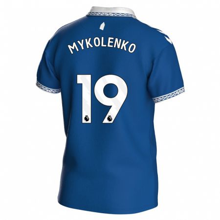 Kandiny Niño Camiseta Vitaliy Mykolenko #19 Azul Real 1ª Equipación 2023/24 La Camisa Chile