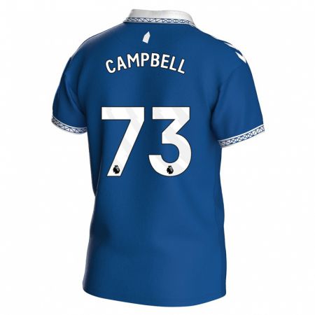 Kandiny Niño Camiseta Elijah Campbell #73 Azul Real 1ª Equipación 2023/24 La Camisa Chile