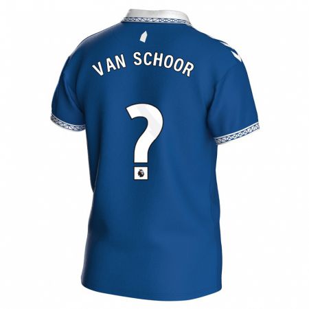 Kandiny Niño Camiseta Joshua Van Schoor #0 Azul Real 1ª Equipación 2023/24 La Camisa Chile