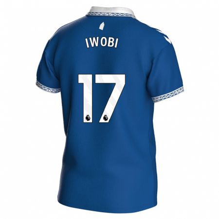 Kandiny Niño Camiseta Alex Iwobi #17 Azul Real 1ª Equipación 2023/24 La Camisa Chile
