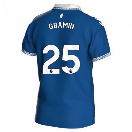 Kandiny Niño Camiseta Jean-Philippe Gbamin #25 Azul Real 1ª Equipación 2023/24 La Camisa Chile