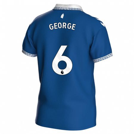 Kandiny Niño Camiseta Gabrielle George #6 Azul Real 1ª Equipación 2023/24 La Camisa Chile