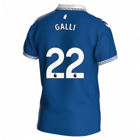 Kandiny Niño Camiseta Aurora Galli #22 Azul Real 1ª Equipación 2023/24 La Camisa Chile