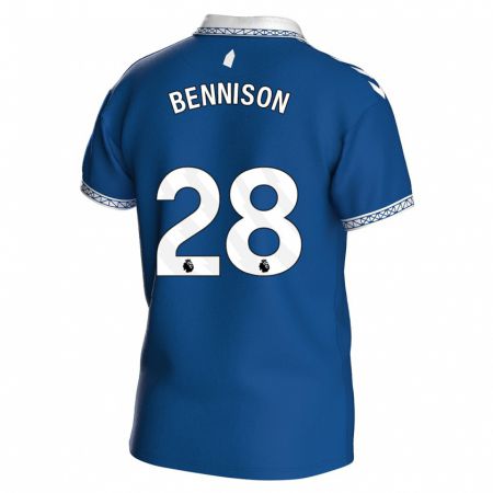 Kandiny Niño Camiseta Hanna Bennison #28 Azul Real 1ª Equipación 2023/24 La Camisa Chile