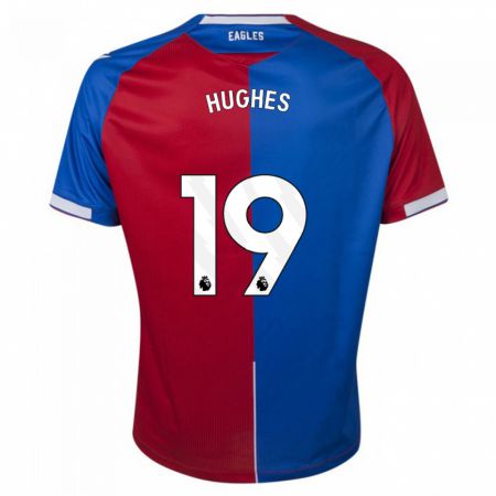 Kandiny Niño Camiseta Will Hughes #19 Rojo Azul 1ª Equipación 2023/24 La Camisa Chile