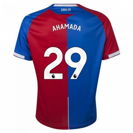 Kandiny Niño Camiseta Naouirou Ahamada #29 Rojo Azul 1ª Equipación 2023/24 La Camisa Chile