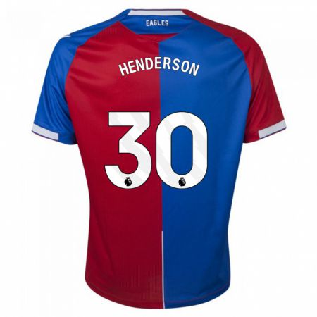 Kandiny Niño Camiseta Dean Henderson #30 Rojo Azul 1ª Equipación 2023/24 La Camisa Chile