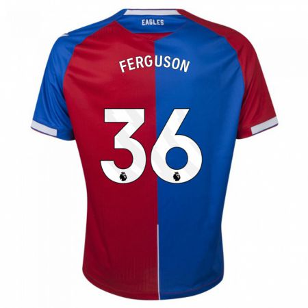 Kandiny Niño Camiseta Nathan Ferguson #36 Rojo Azul 1ª Equipación 2023/24 La Camisa Chile