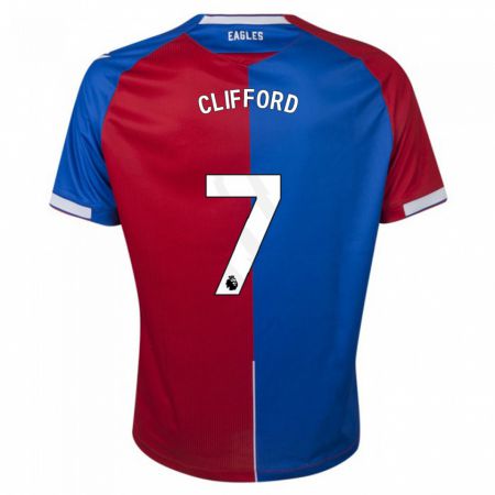 Kandiny Niño Camiseta Charley Clifford #7 Rojo Azul 1ª Equipación 2023/24 La Camisa Chile
