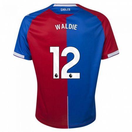 Kandiny Niño Camiseta Lizzie Waldie #12 Rojo Azul 1ª Equipación 2023/24 La Camisa Chile