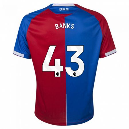 Kandiny Niño Camiseta Scott Banks #43 Rojo Azul 1ª Equipación 2023/24 La Camisa Chile