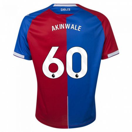 Kandiny Niño Camiseta Victor Akinwale #60 Rojo Azul 1ª Equipación 2023/24 La Camisa Chile