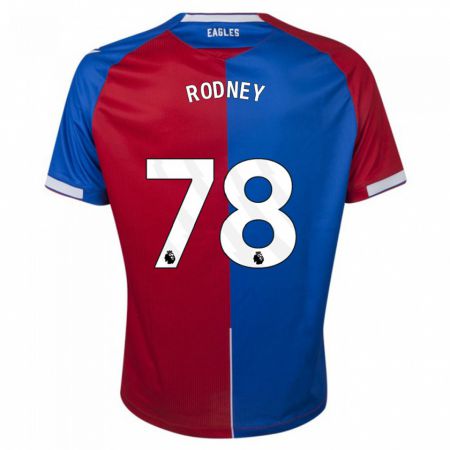 Kandiny Niño Camiseta Kaden Rodney #78 Rojo Azul 1ª Equipación 2023/24 La Camisa Chile