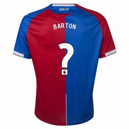 Kandiny Niño Camiseta Kalani Barton #0 Rojo Azul 1ª Equipación 2023/24 La Camisa Chile
