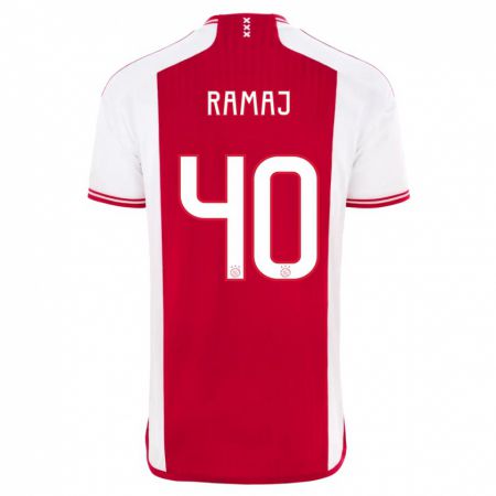 Kandiny Niño Camiseta Diant Ramaj #40 Rojo Blanco 1ª Equipación 2023/24 La Camisa Chile