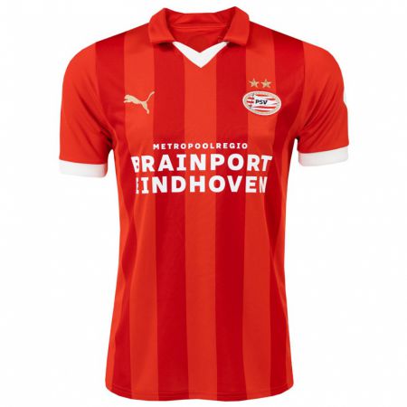 Kandiny Niño Camiseta Jordan Teze #3 Rojo 1ª Equipación 2023/24 La Camisa Chile