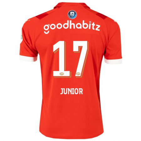 Kandiny Niño Camiseta Mauro Júnior #17 Rojo 1ª Equipación 2023/24 La Camisa Chile