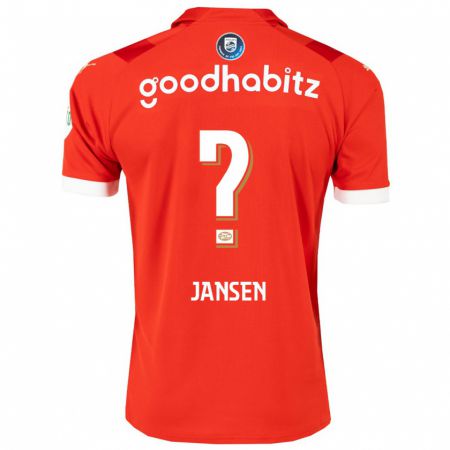 Kandiny Niño Camiseta Koen Jansen #0 Rojo 1ª Equipación 2023/24 La Camisa Chile