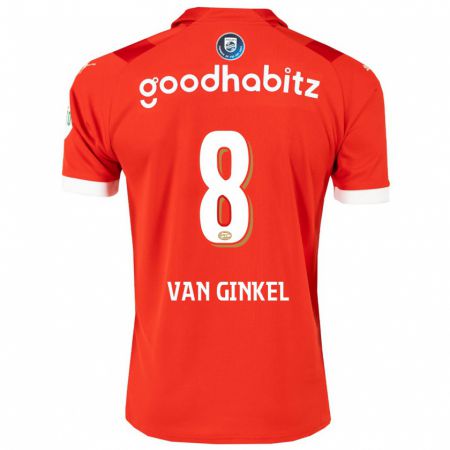 Kandiny Niño Camiseta Marco Van Ginkel #8 Rojo 1ª Equipación 2023/24 La Camisa Chile