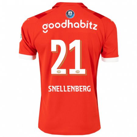 Kandiny Niño Camiseta Maxime Snellenberg #21 Rojo 1ª Equipación 2023/24 La Camisa Chile
