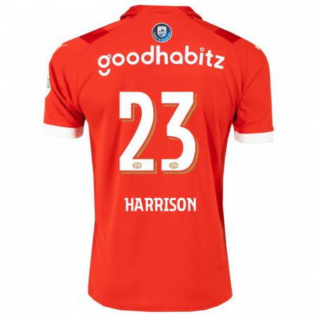 Kandiny Niño Camiseta Amy Harrison #23 Rojo 1ª Equipación 2023/24 La Camisa Chile