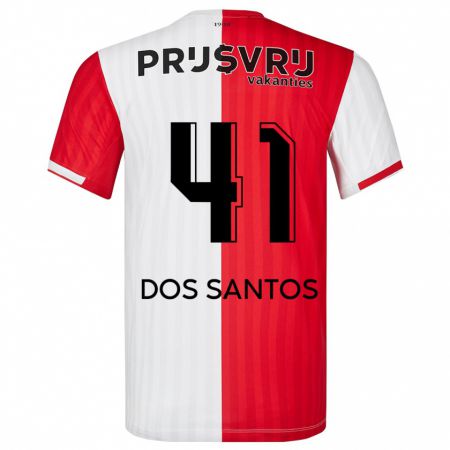 Kandiny Niño Camiseta Giuliany Ben-David Dos Santos #41 Rojo Blanco 1ª Equipación 2023/24 La Camisa Chile