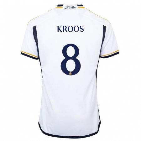 Kandiny Niño Camiseta Toni Kroos #8 Blanco 1ª Equipación 2023/24 La Camisa Chile